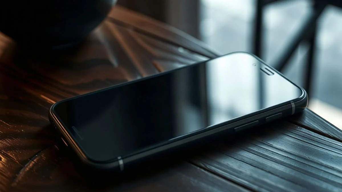 Imagen ilustrativa: un smartphone sobre una mesa de madera con el módulo de cámaras en primer plano