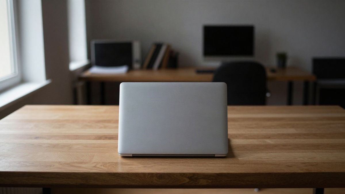 Imagen ilustrativa: un mini PC compacto sobre una mesa de madera en una oficina doméstica
