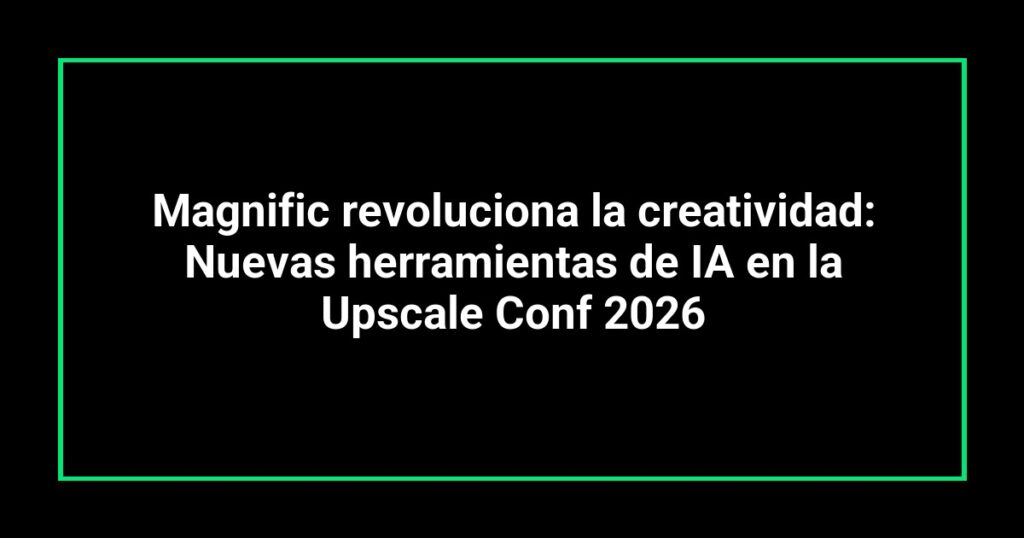 Magnific revoluciona la creatividad: Nuevas herramientas de IA en la Upscale Conf 2026